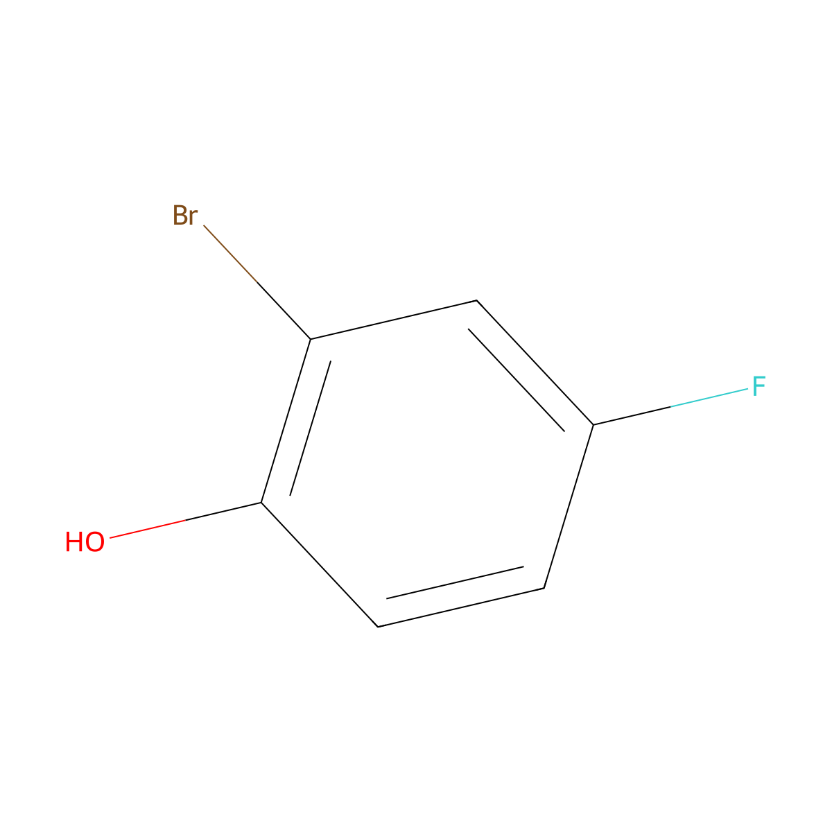 2-Bromo-4-fluorophenol molecular structure, CAS 496-69-5