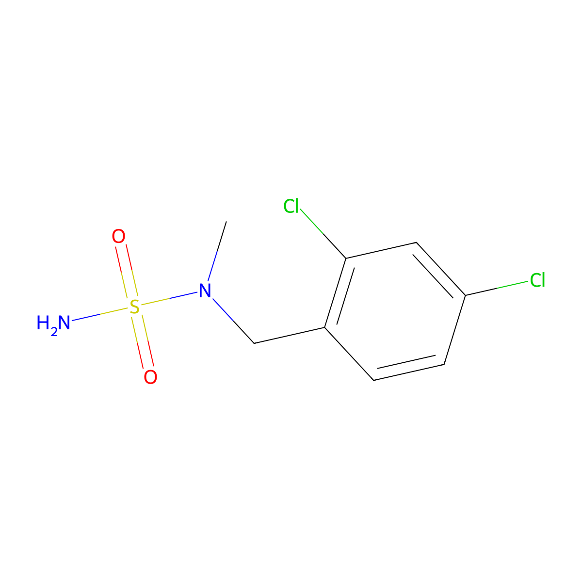 Sulfamide, N-(2,4-dichlorobenzyl)-N-methyl- molecular structure, CAS 4960-47-8