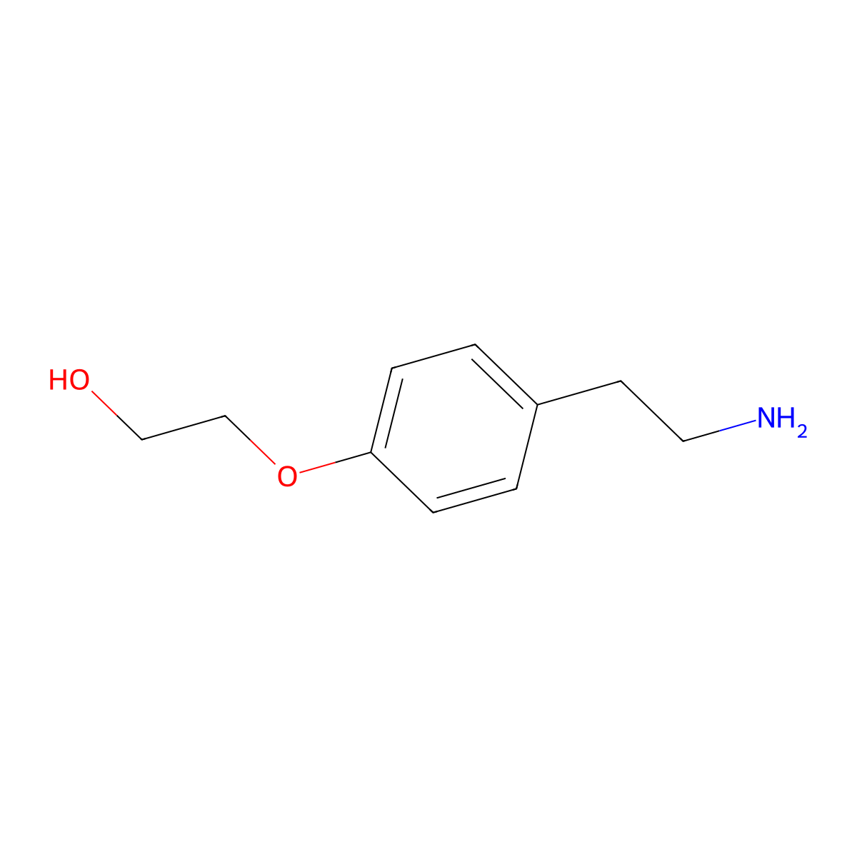 2-(4-(2-Aminoethyl)phenoxy)ethan-1-ol molecular structure, CAS 4960-64-9