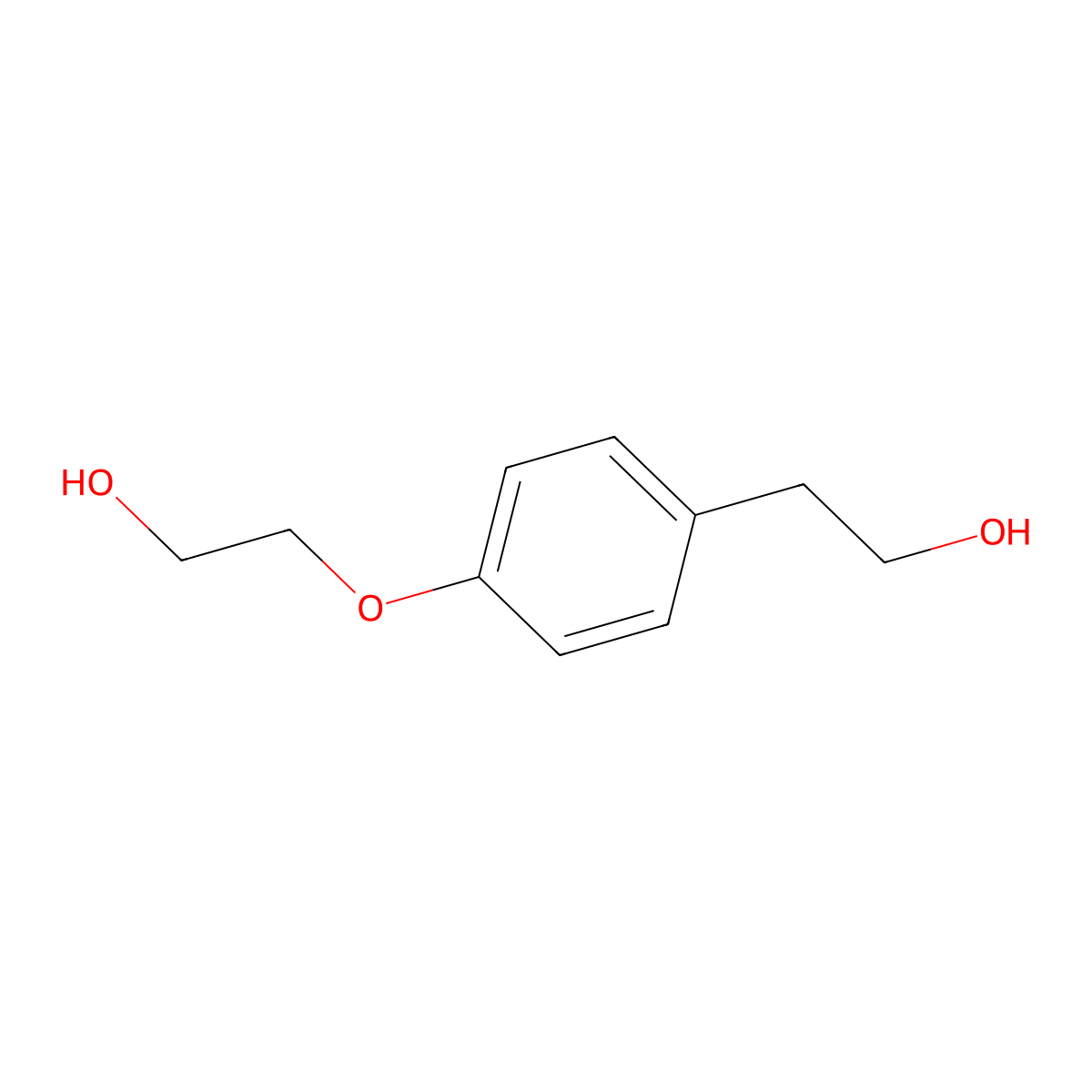 4-(2-Hydroxyethoxy)benzeneethanol molecular structure, CAS 4960-67-2
