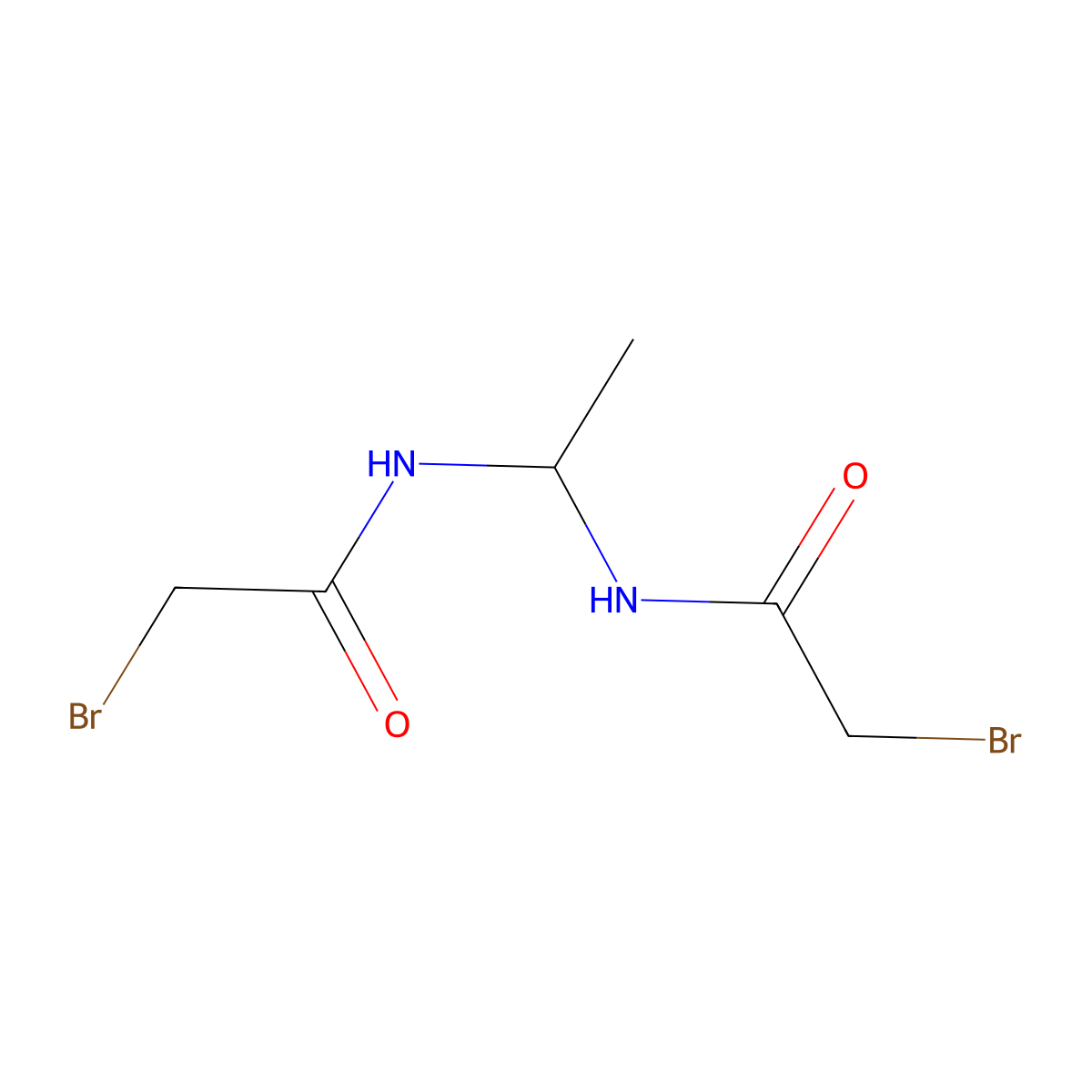 N,N'-Ethylidenebis(2-bromoacetamide) molecular structure, CAS 4960-81-0