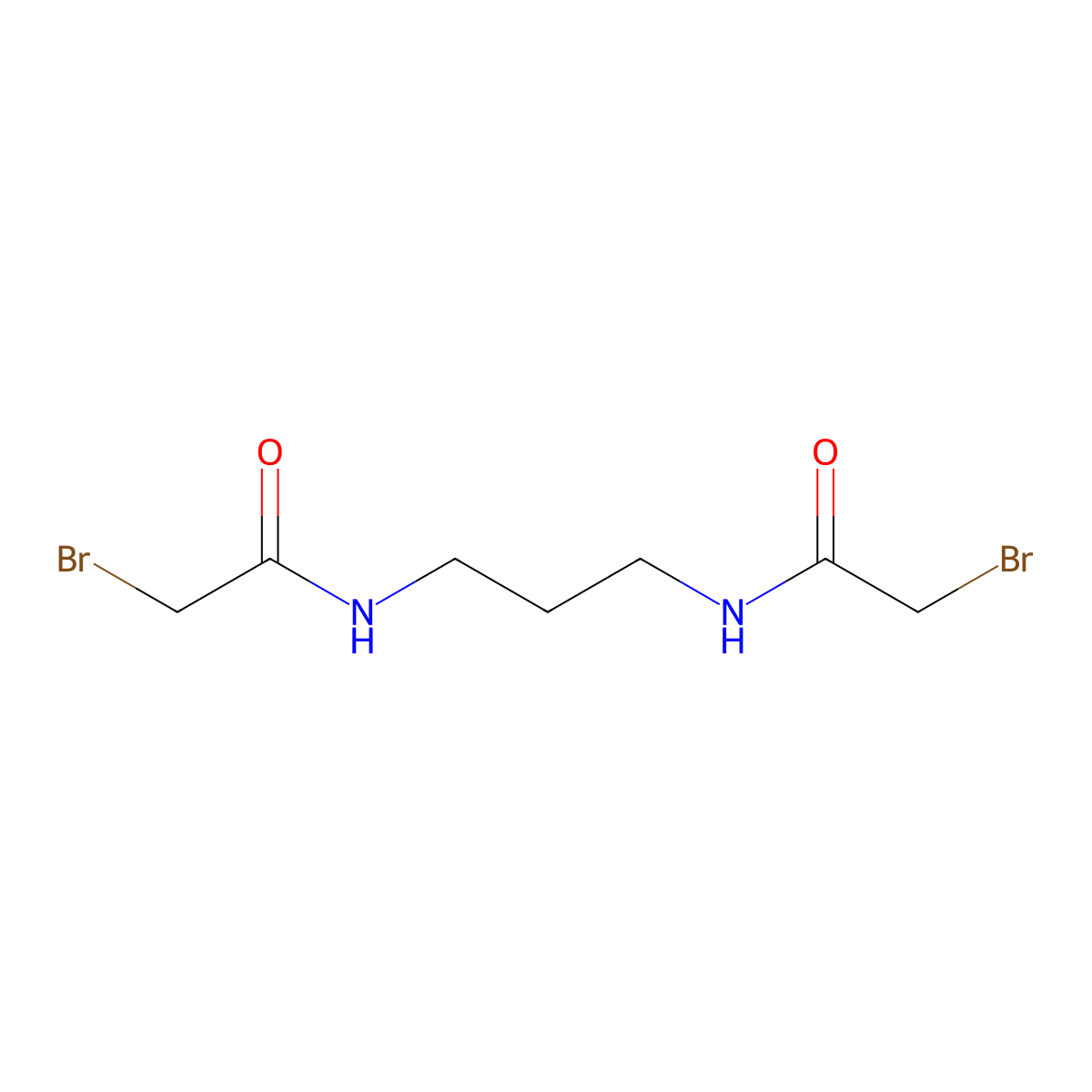 N,N'-1,3-Propanediylbis[2-bromoacetamide] molecular structure, CAS 4960-83-2