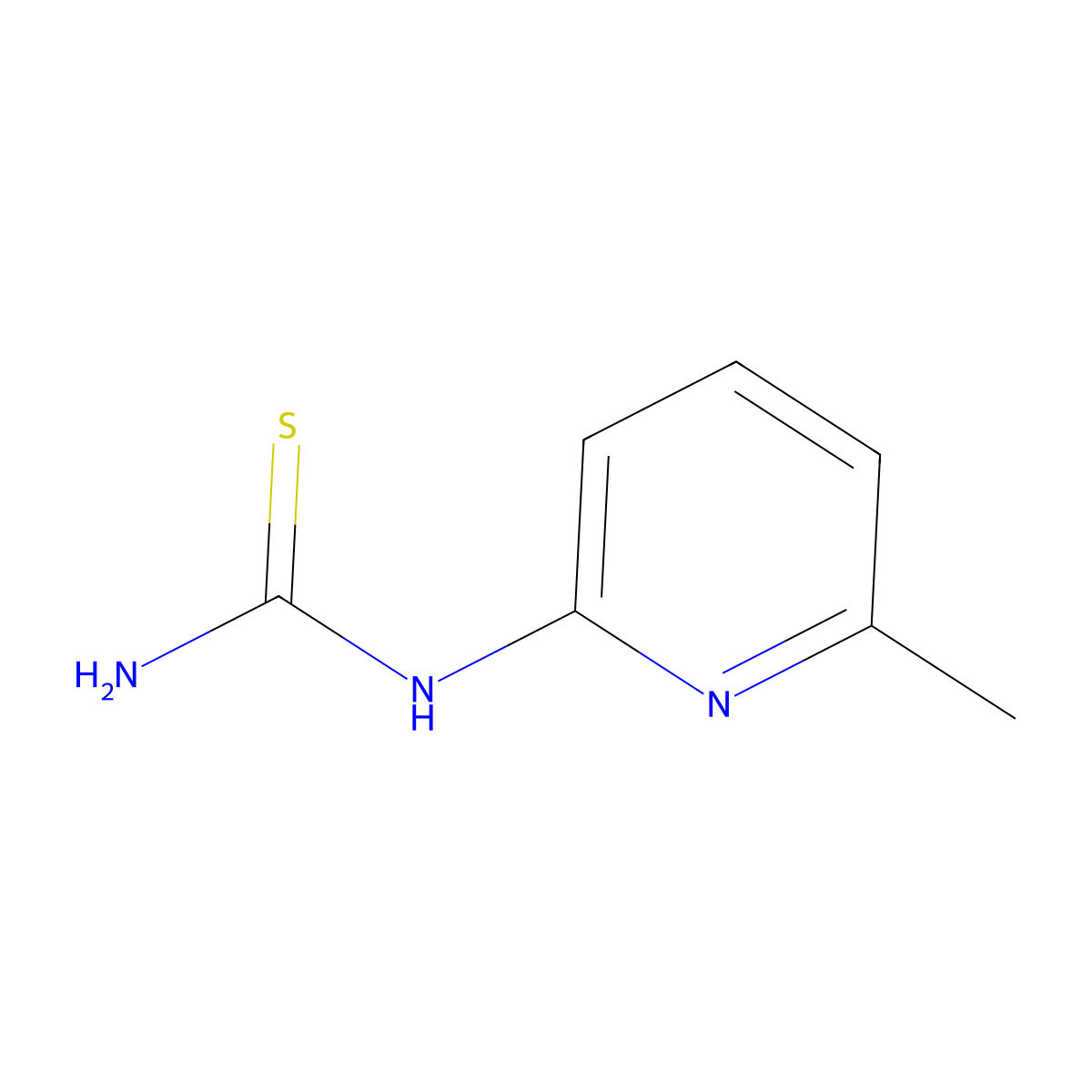 (6-Methylpyridin-2-yl)thiourea molecular structure, CAS 49600-34-2