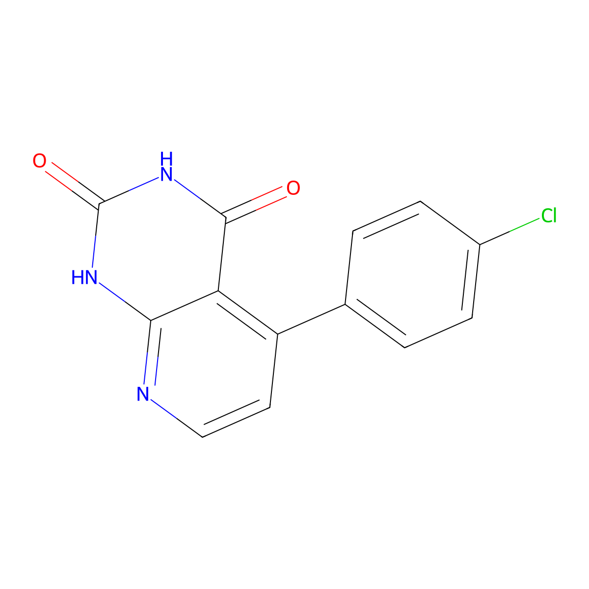 5-(4-chlorophenyl)pyrido[2,3-d]pyrimidine-2,4(1H,3H)-dione molecular structure, CAS 49600-52-4