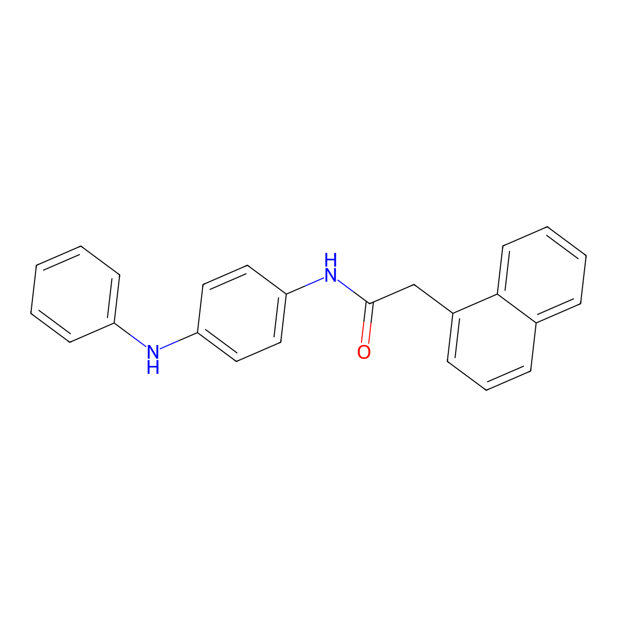 N-(4-anilinophenyl)-2-(1-naphthyl)acetamide molecular structure, CAS 496011-13-3