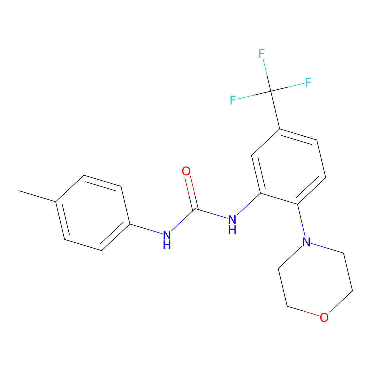 1-(4-Methylphenyl)-3-(2-morpholin-4-YL-5-(trifluoromethyl)phenyl)urea molecular structure, CAS 496012-22-7