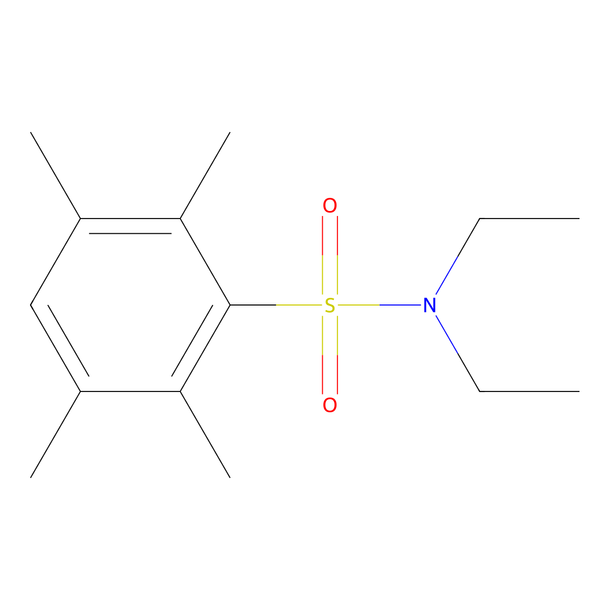 Diethyl[(2,3,5,6-tetramethylphenyl)sulfonyl]amine molecular structure, CAS 496013-59-3