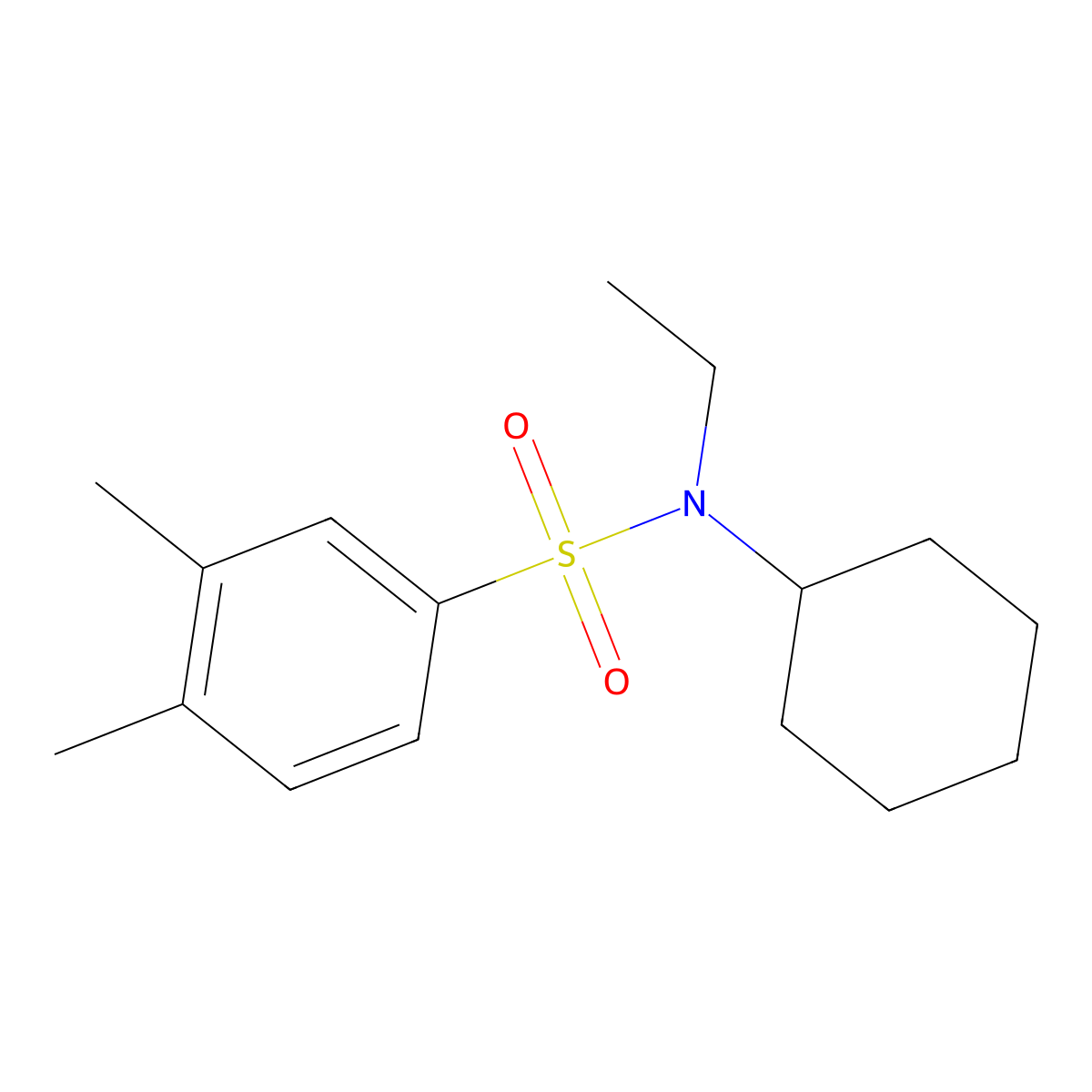 [(3,4-Dimethylphenyl)sulfonyl]cyclohexylethylamine molecular structure, CAS 496013-99-1