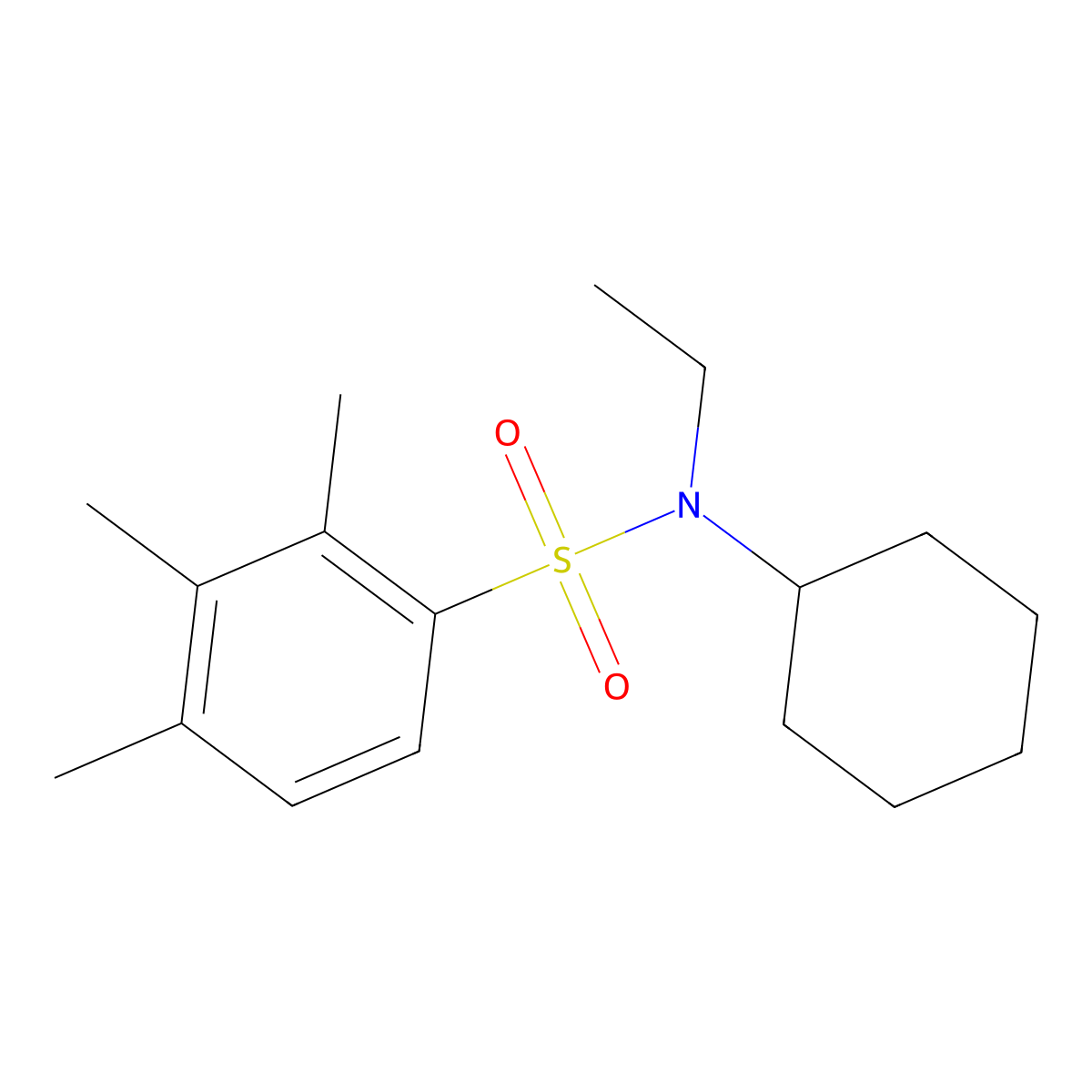 Cyclohexylethyl[(2,3,4-trimethylphenyl)sulfonyl]amine molecular structure, CAS 496014-03-0