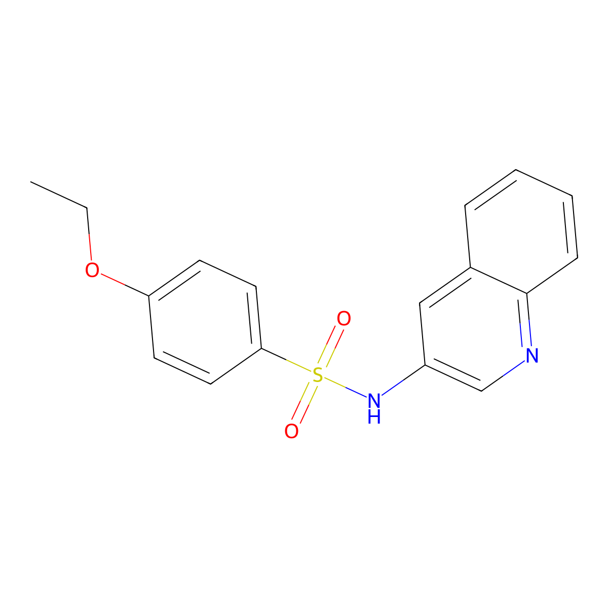 4-ethoxy-N-(3-quinolinyl)benzenesulfonamide molecular structure, CAS 496014-11-0