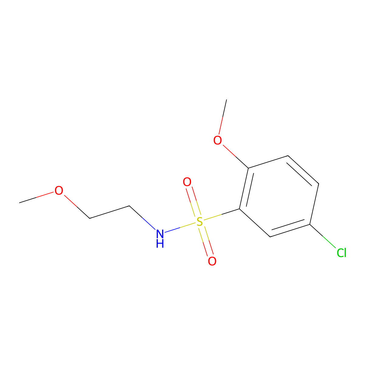 [(5-Chloro-2-methoxyphenyl)sulfonyl](2-methoxyethyl)amine molecular structure, CAS 496014-35-8