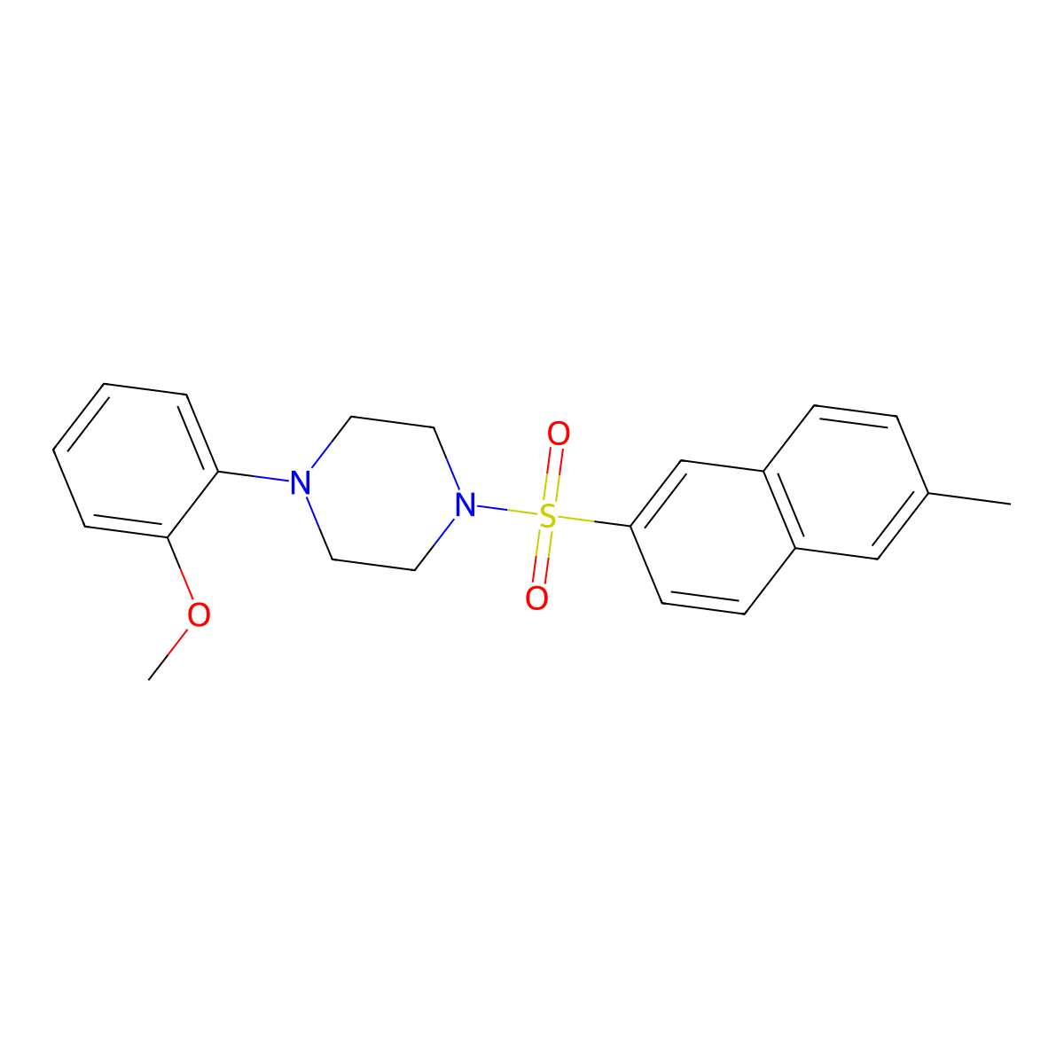 1-(2-Methoxyphenyl)-4-(6-methylnaphthalen-2-yl)sulfonylpiperazine molecular structure, CAS 496014-63-2