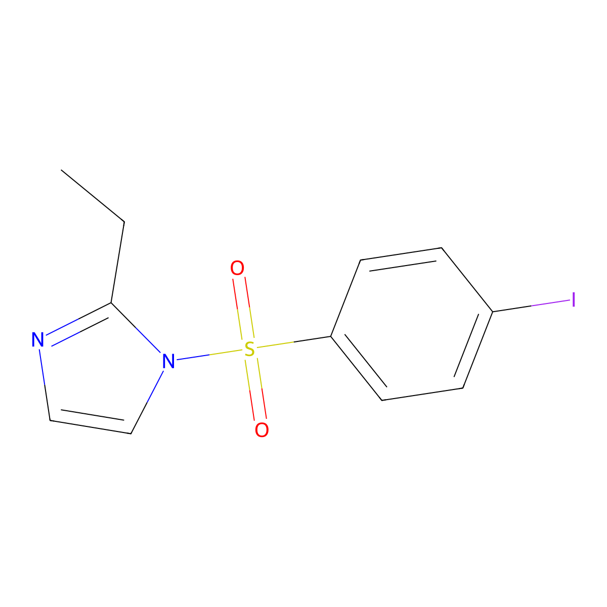 2-Ethyl-1-(4-iodophenyl)sulfonylimidazole molecular structure, CAS 496014-73-4