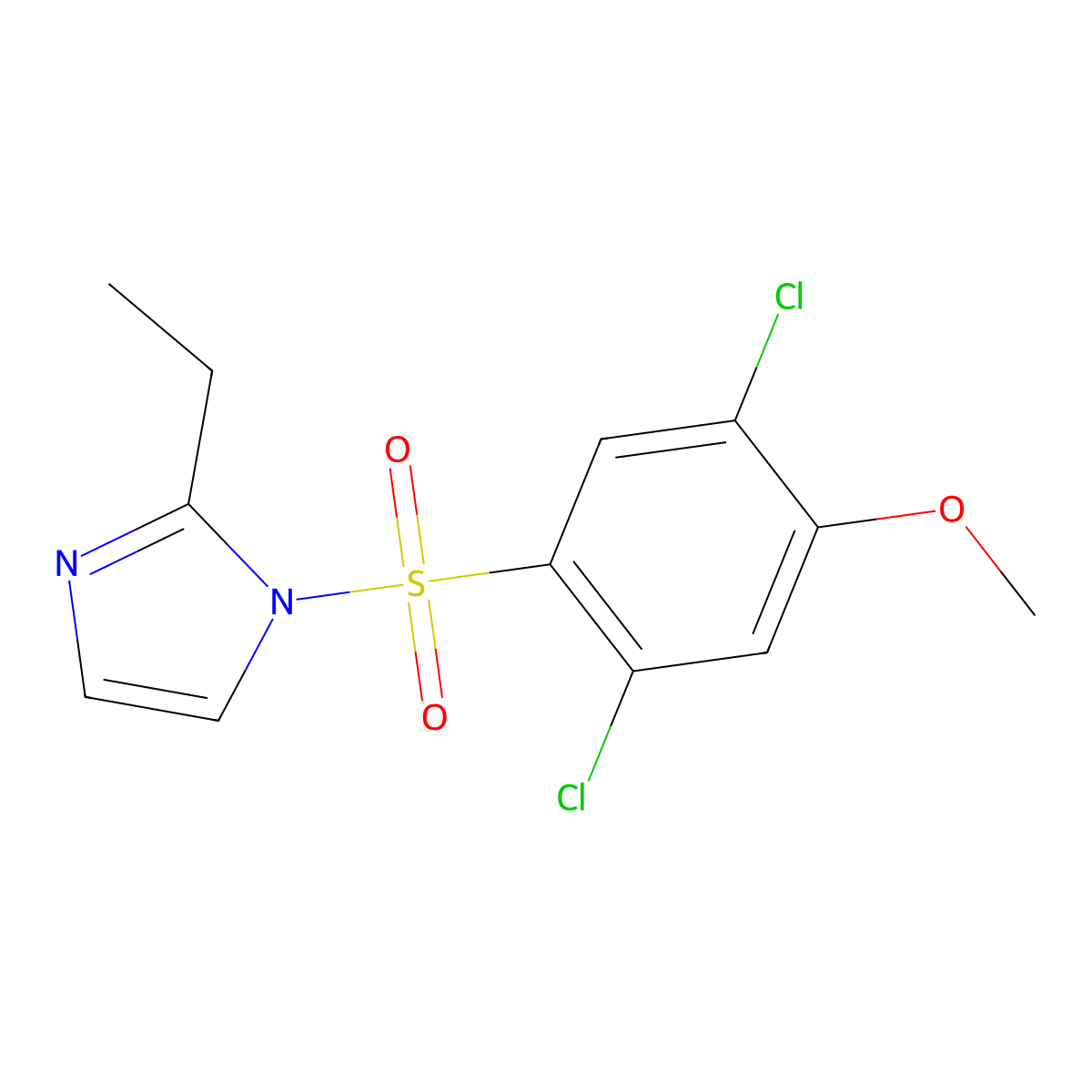 1-(2,5-Dichloro-4-methoxyphenyl)sulfonyl-2-ethylimidazole molecular structure, CAS 496014-76-7