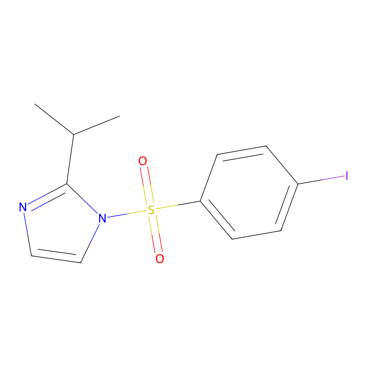 1-(4-Iodophenyl)sulfonyl-2-propan-2-ylimidazole molecular structure, CAS 496014-80-3
