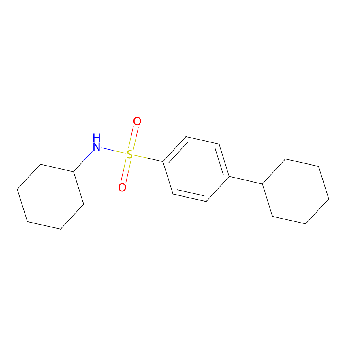 N,4-dicyclohexylbenzenesulfonamide molecular structure, CAS 496015-12-4