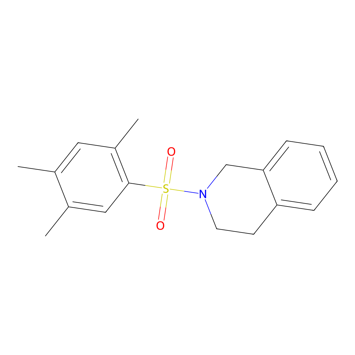 2-[(2,4,5-Trimethylphenyl)sulfonyl]-1,2,3,4-tetrahydroisoquinoline molecular structure, CAS 496015-59-9