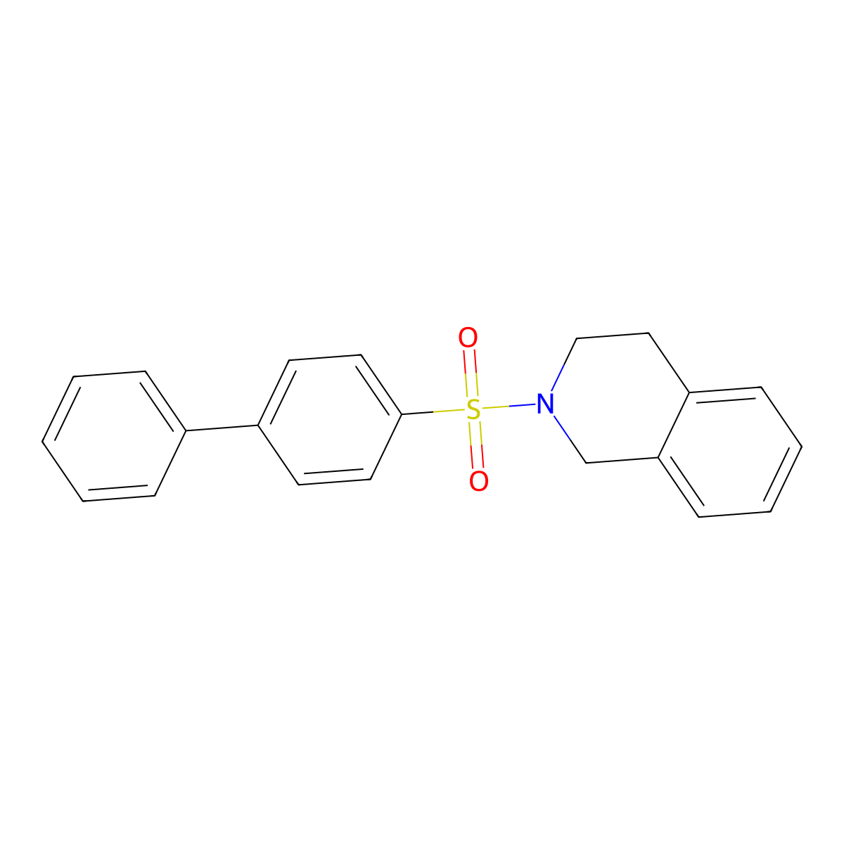 2-(4-phenylphenyl)sulfonyl-3,4-dihydro-1H-isoquinoline molecular structure, CAS 496015-63-5