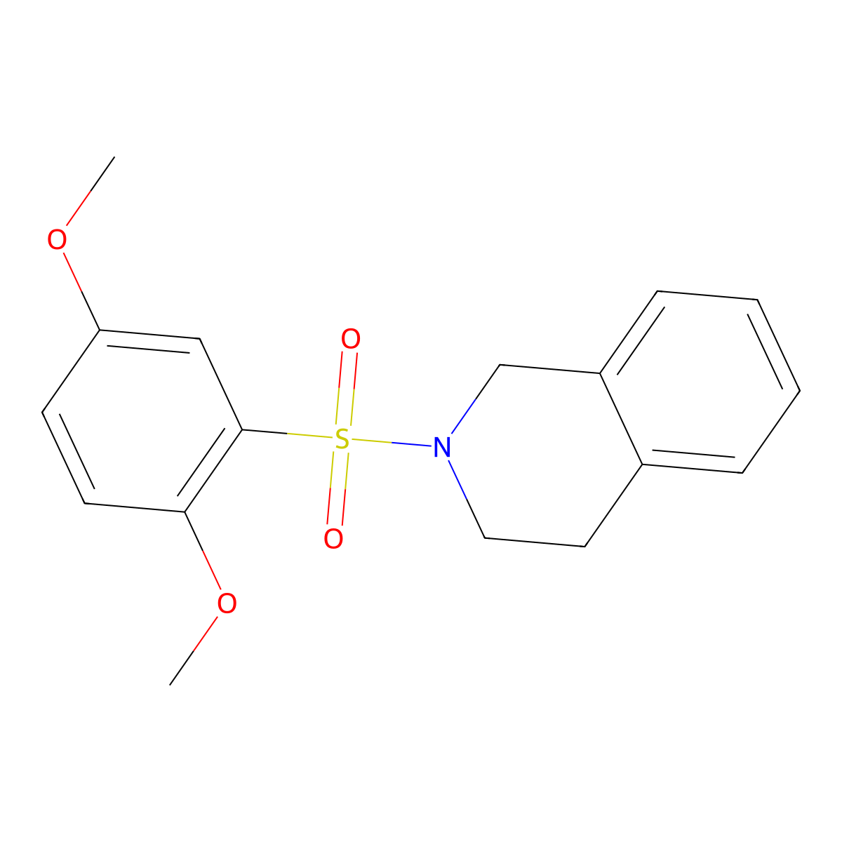 2-[(2,5-Dimethoxyphenyl)sulfonyl]-1,2,3,4-tetrahydroisoquinoline molecular structure, CAS 496015-65-7