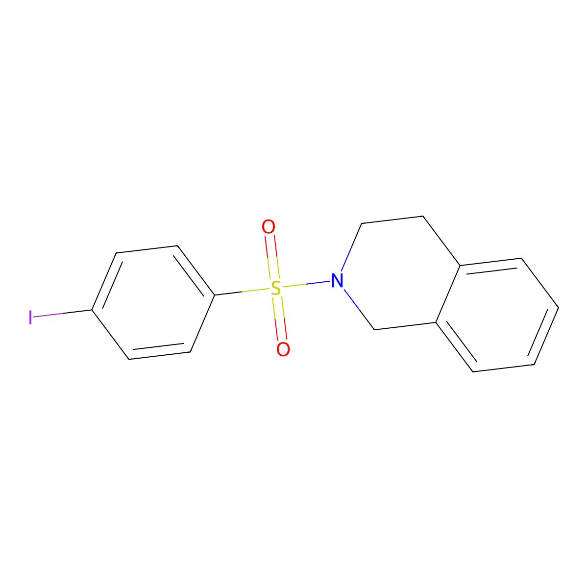2-[(4-Iodophenyl)sulfonyl]-1,2,3,4-tetrahydroisoquinoline molecular structure, CAS 496015-66-8