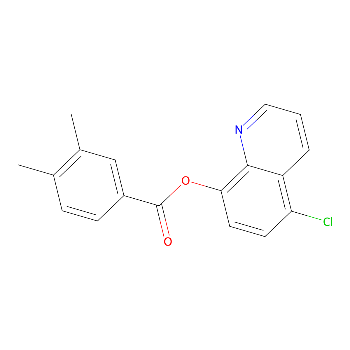 5-Chloroquinolin-8-yl 3,4-dimethylbenzoate molecular structure, CAS 496015-76-0