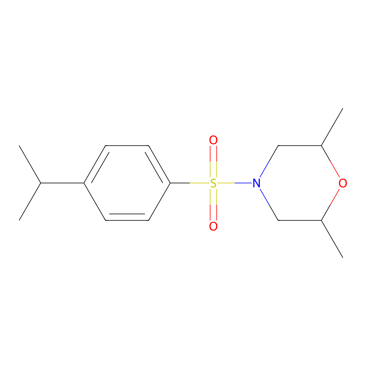 4-[(4-Isopropylphenyl)sulfonyl]-2,6-dimethylmorpholine molecular structure, CAS 496015-94-2