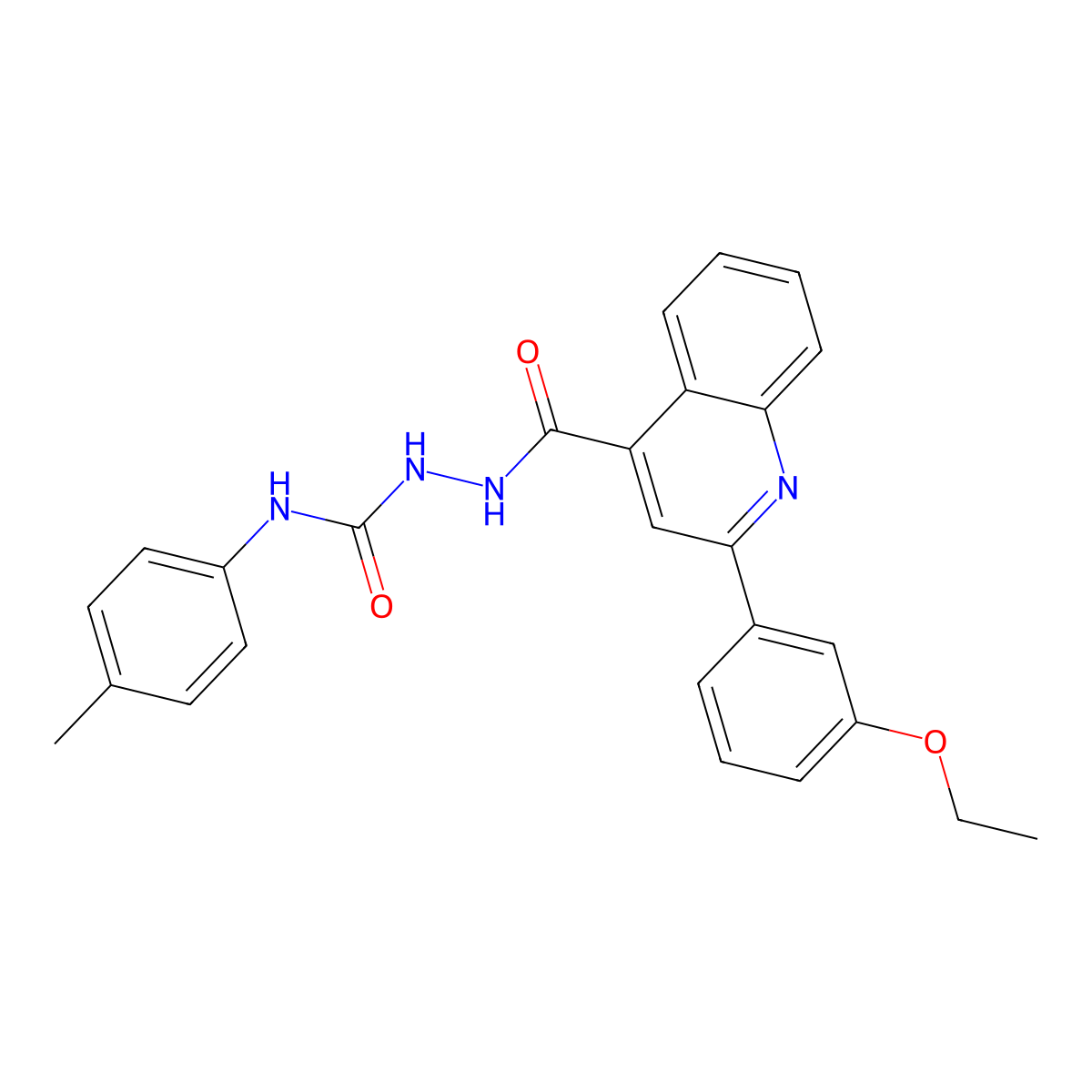1-[[2-(3-Ethoxyphenyl)quinoline-4-carbonyl]amino]-3-(4-methylphenyl)urea molecular structure, CAS 496016-14-9