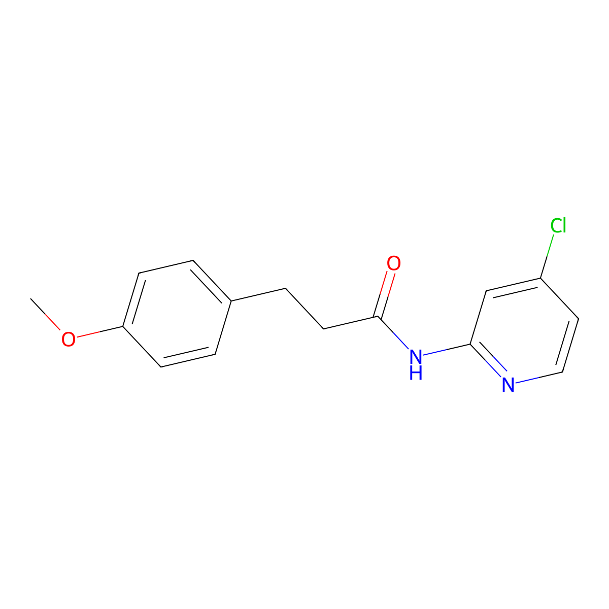 N-(4-chloropyridin-2-yl)-3-(4-methoxyphenyl)propanamide molecular structure, CAS 496016-61-6