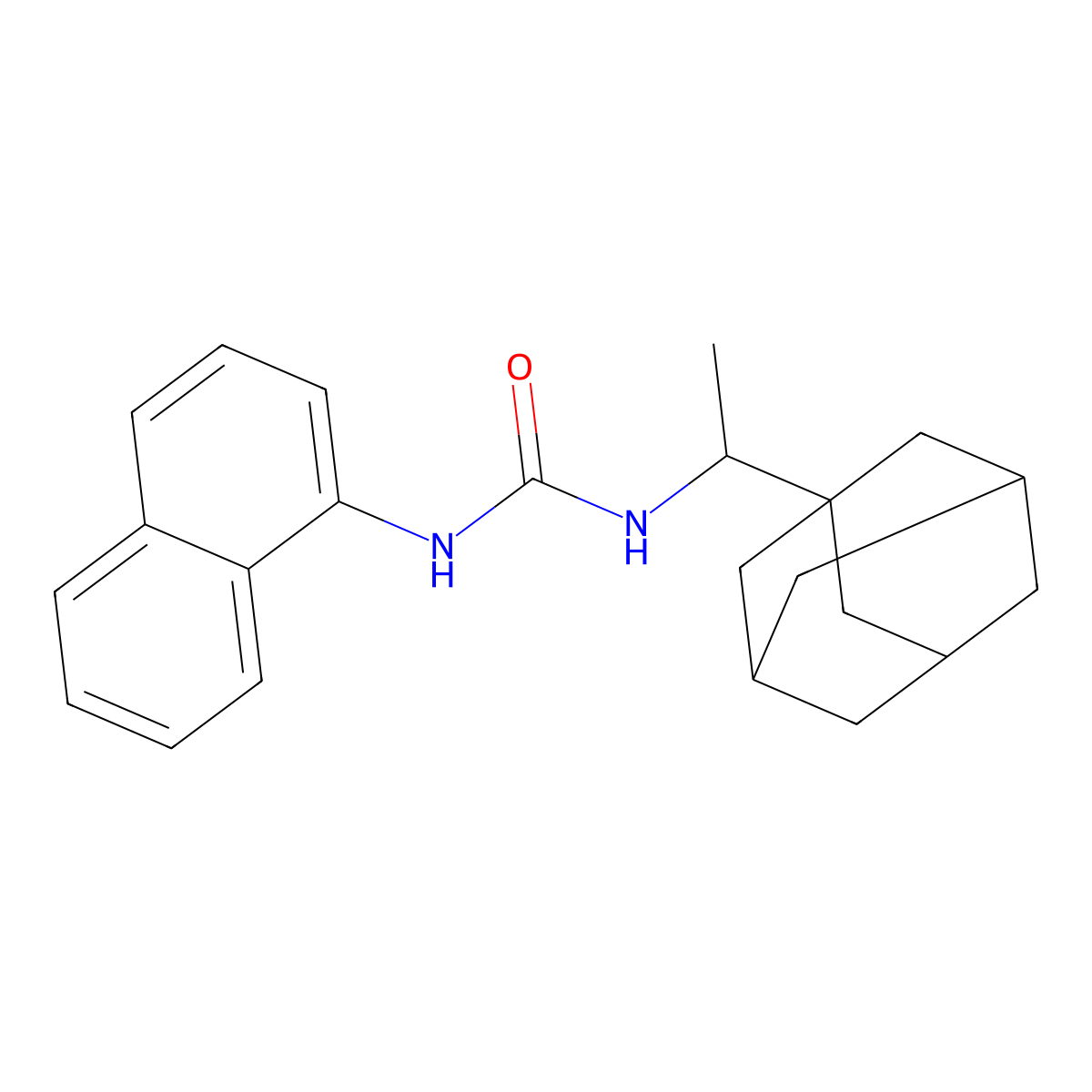 1-[1-(1-Adamantyl)ethyl]-3-naphthalen-1-ylurea molecular structure, CAS 496016-82-1