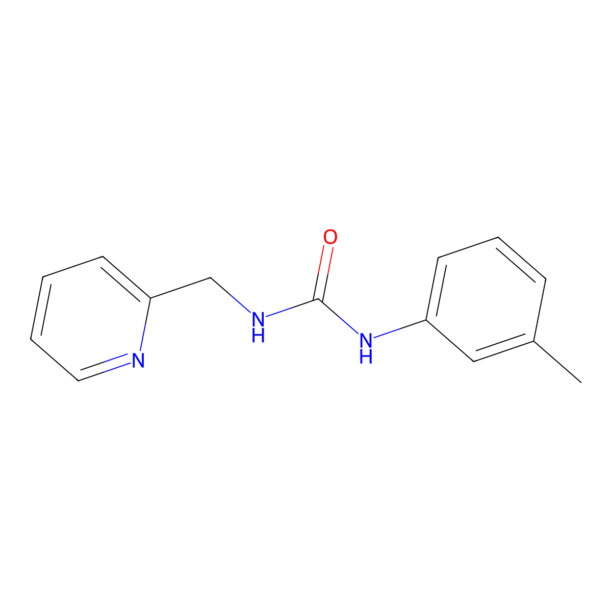 1-(3-Methylphenyl)-3-(pyridin-2-ylmethyl)urea molecular structure, CAS 496016-87-6