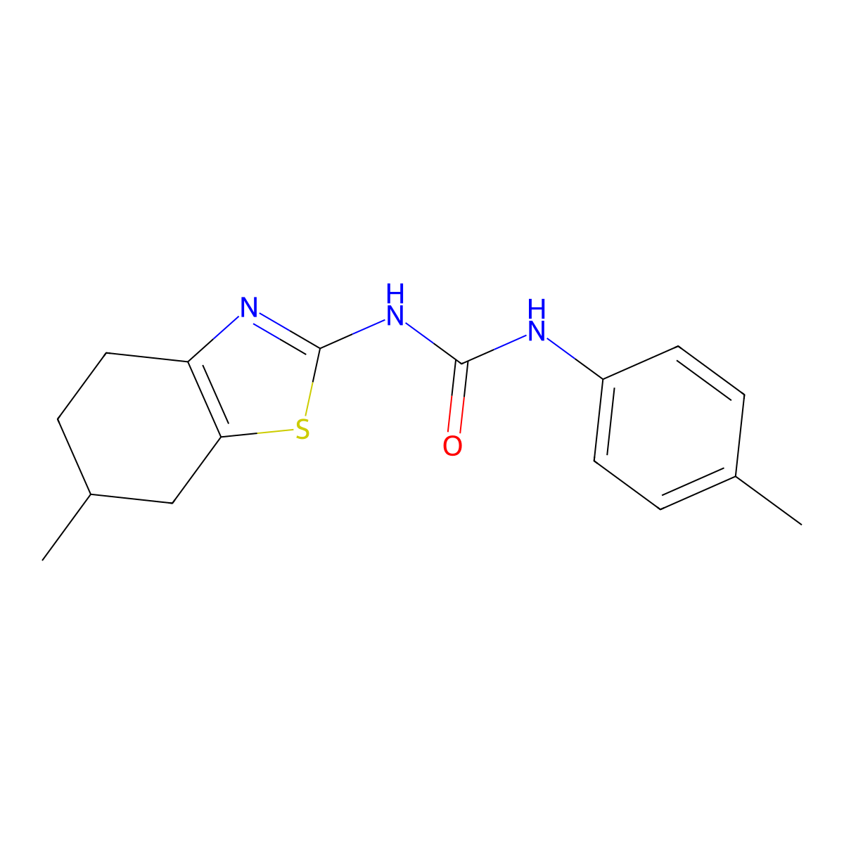 1-(4-Methylphenyl)-3-(6-methyl-4,5,6,7-tetrahydro-1,3-benzothiazol-2-yl)urea molecular structure, CAS 496017-95-9
