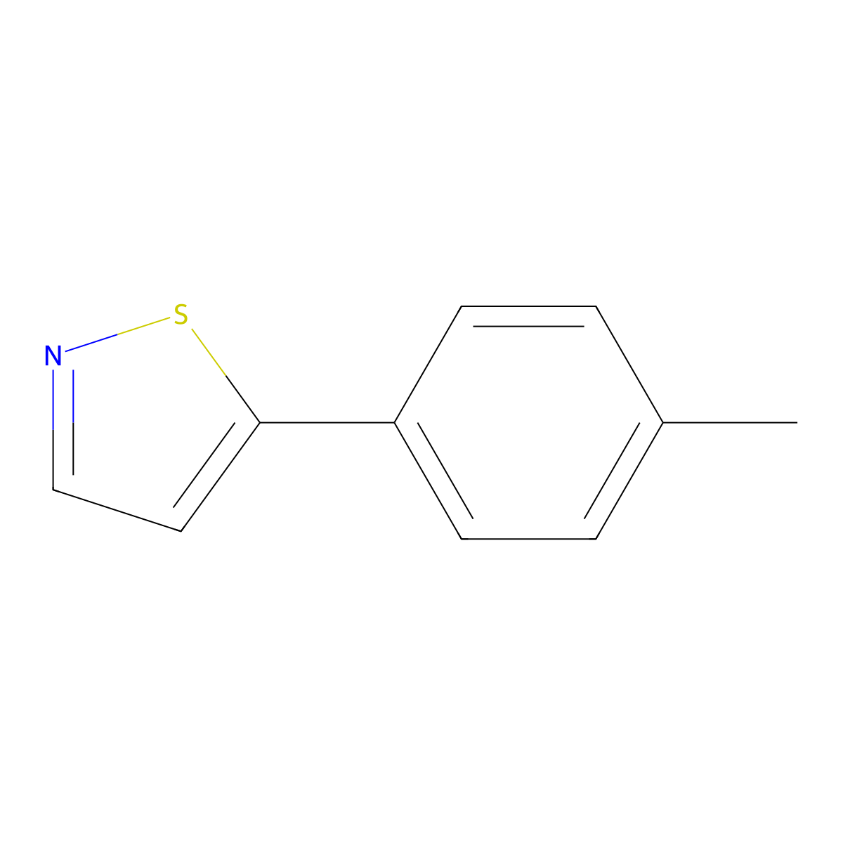 5-(4-Methylphenyl)-1,2-thiazole molecular structure, CAS 49602-75-7
