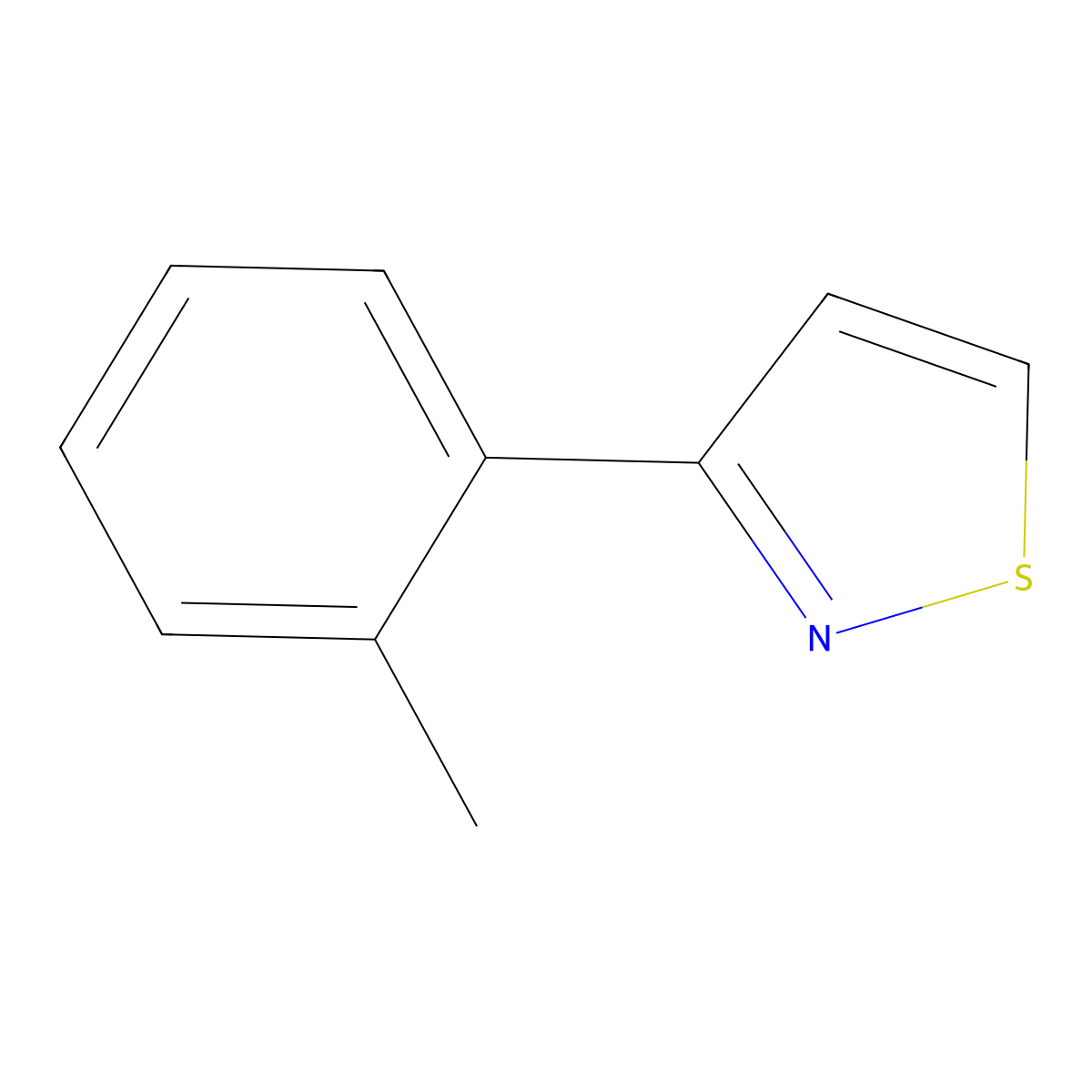 3-(2-Methylphenyl)isothiazole molecular structure, CAS 49602-76-8
