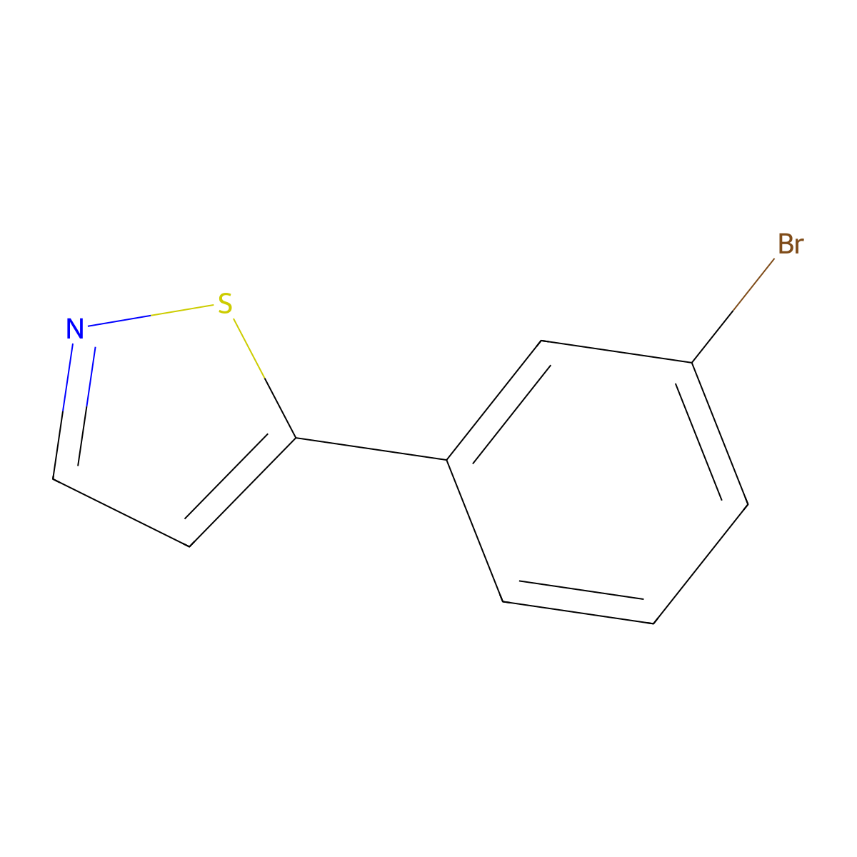 5-(3-Bromophenyl)isothiazole molecular structure, CAS 49602-96-2
