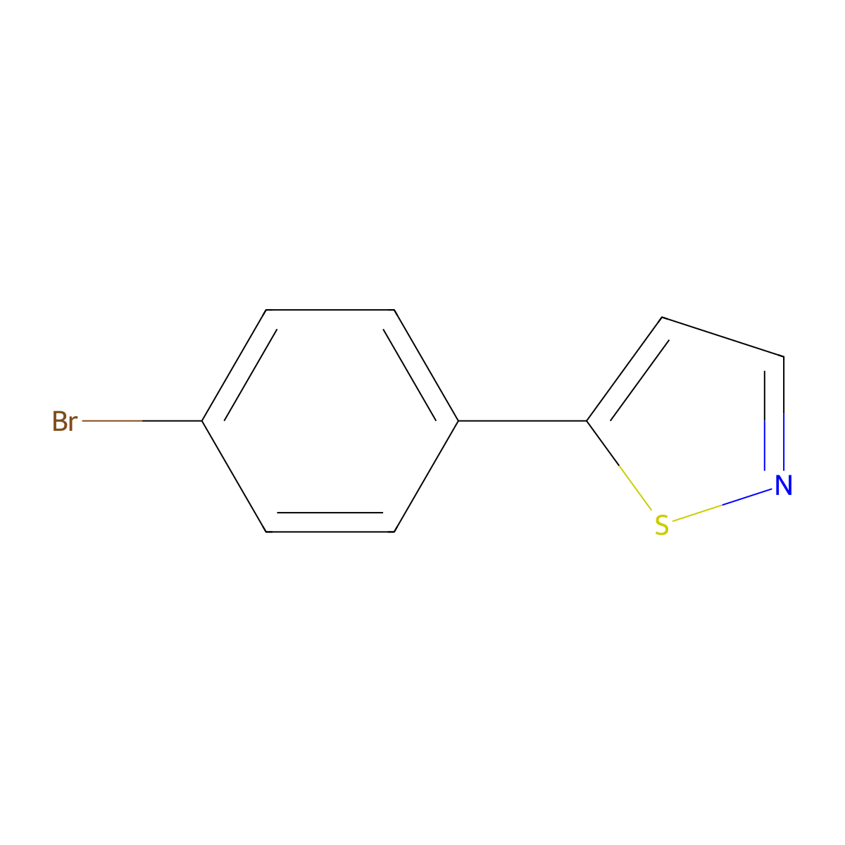 5-(4-Bromophenyl)isothiazole molecular structure, CAS 49602-97-3