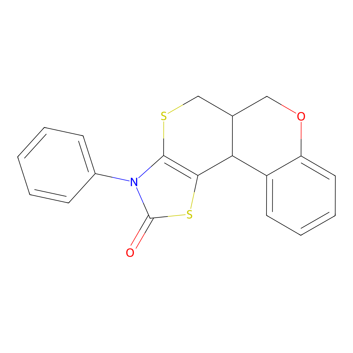 3-phenyl-5,5a,6,11b-tetrahydrochromeno[4',3':4,5]thiopyrano[2,3-d]thiazol-2(3H)-one molecular structure, CAS 496020-65-6