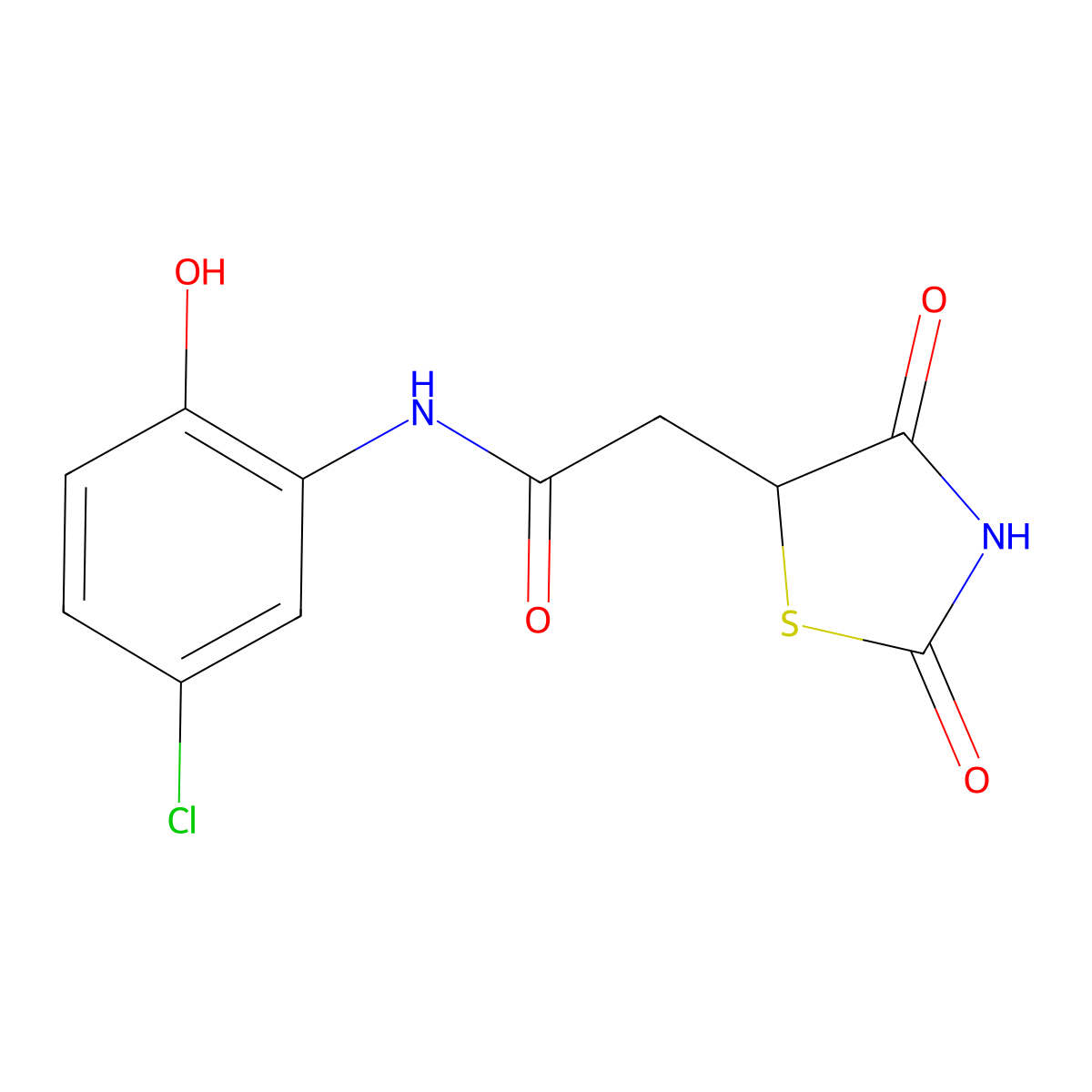 N-(5-chloro-2-hydroxyphenyl)-2-(2-hydroxy-4-oxo-4,5-dihydro-1,3-thiazol-5-yl)acetamide molecular structure, CAS 496020-68-9