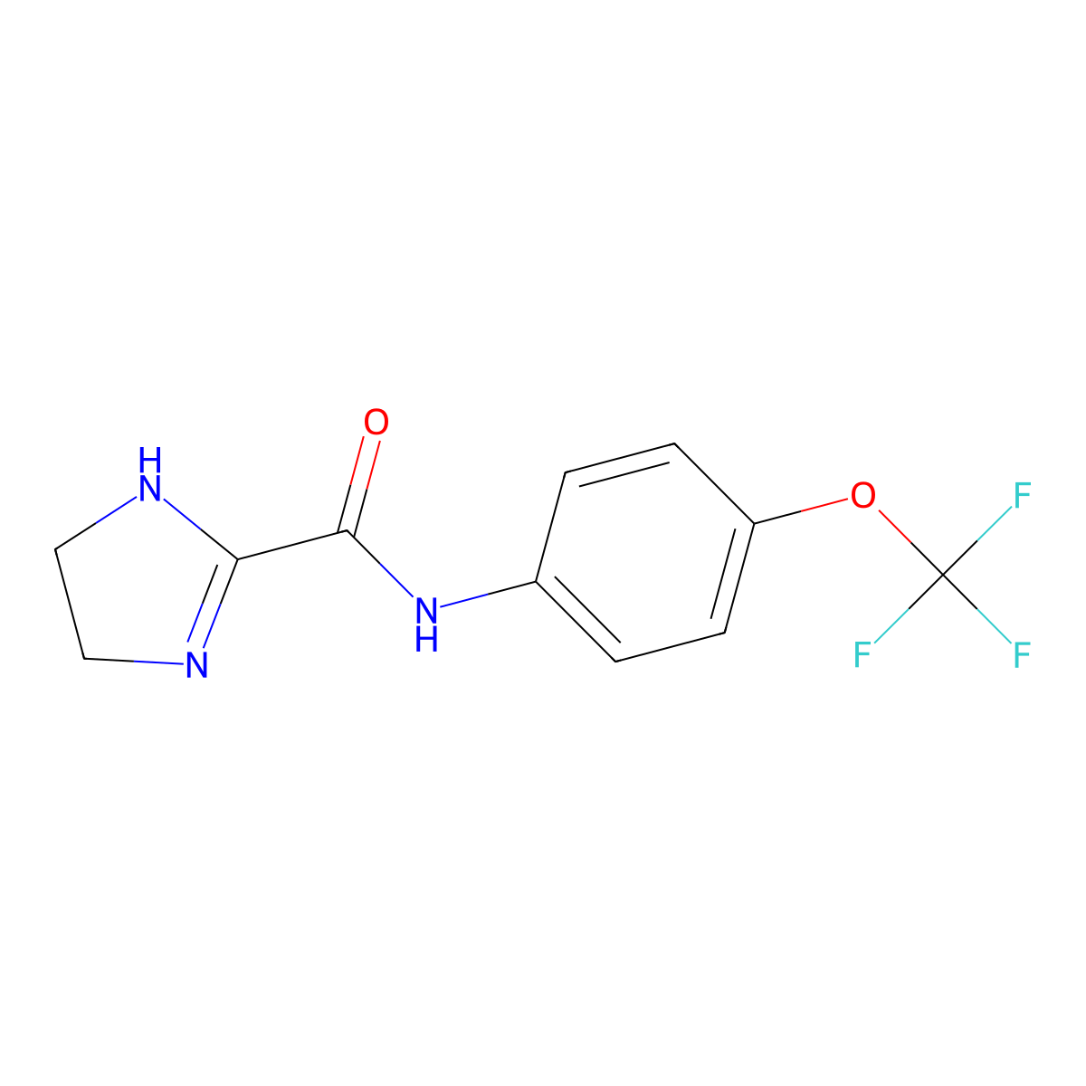N-[4-(trifluoromethoxy)phenyl]-4,5-dihydro-1H-imidazole-2-carboxamide molecular structure, CAS 496021-75-1