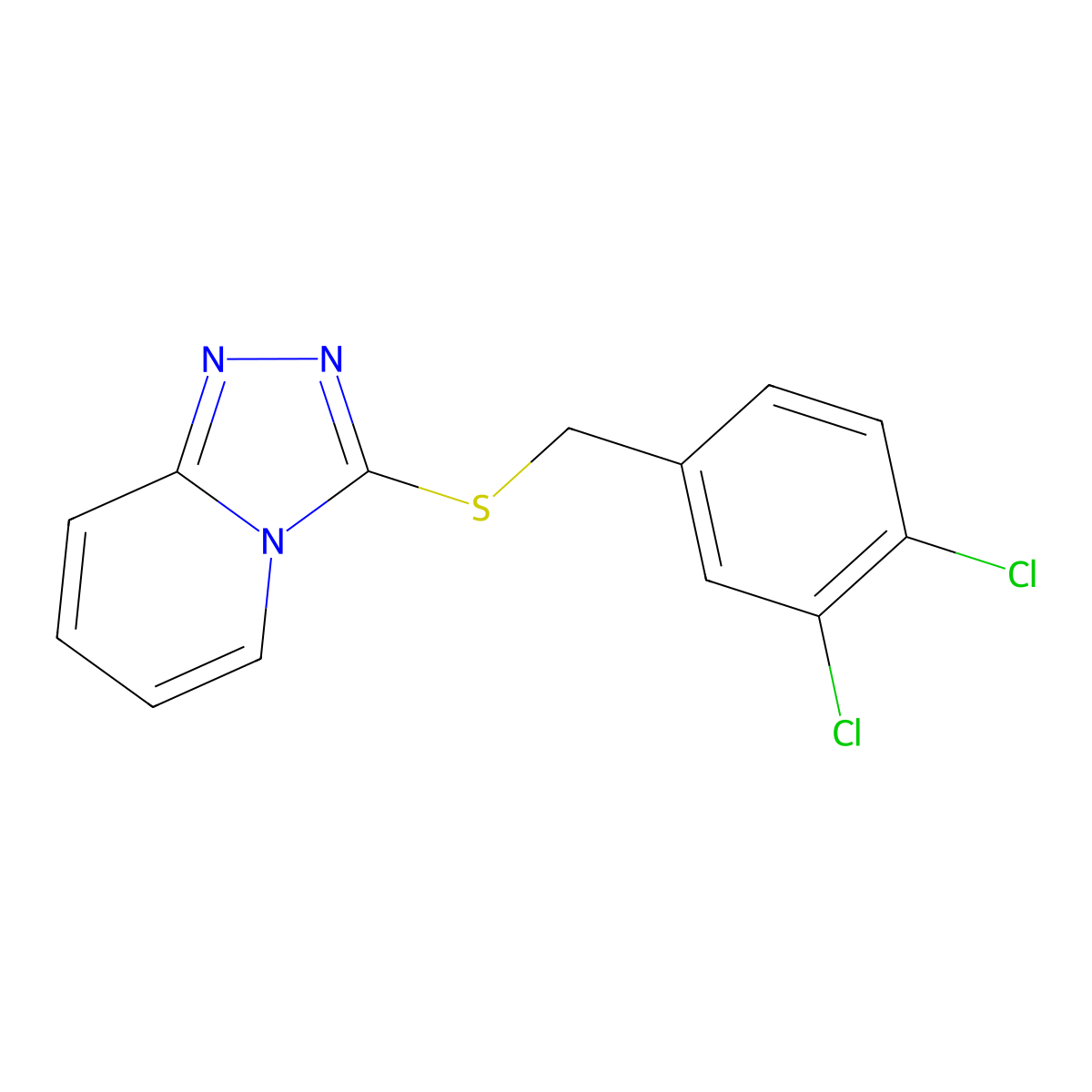 3-[(3,4-Dichlorophenyl)methylsulfanyl]-[1,2,4]triazolo[4,3-a]pyridine molecular structure, CAS 496023-01-9