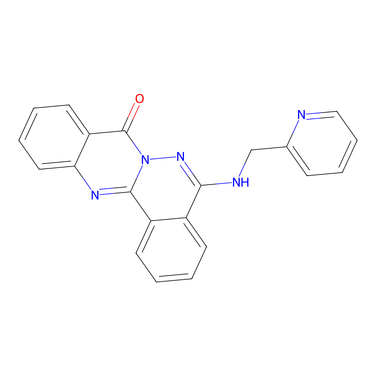 5-[(2-pyridinylmethyl)amino]-8H-phthalazino[1,2-b]quinazolin-8-one molecular structure, CAS 496025-24-2