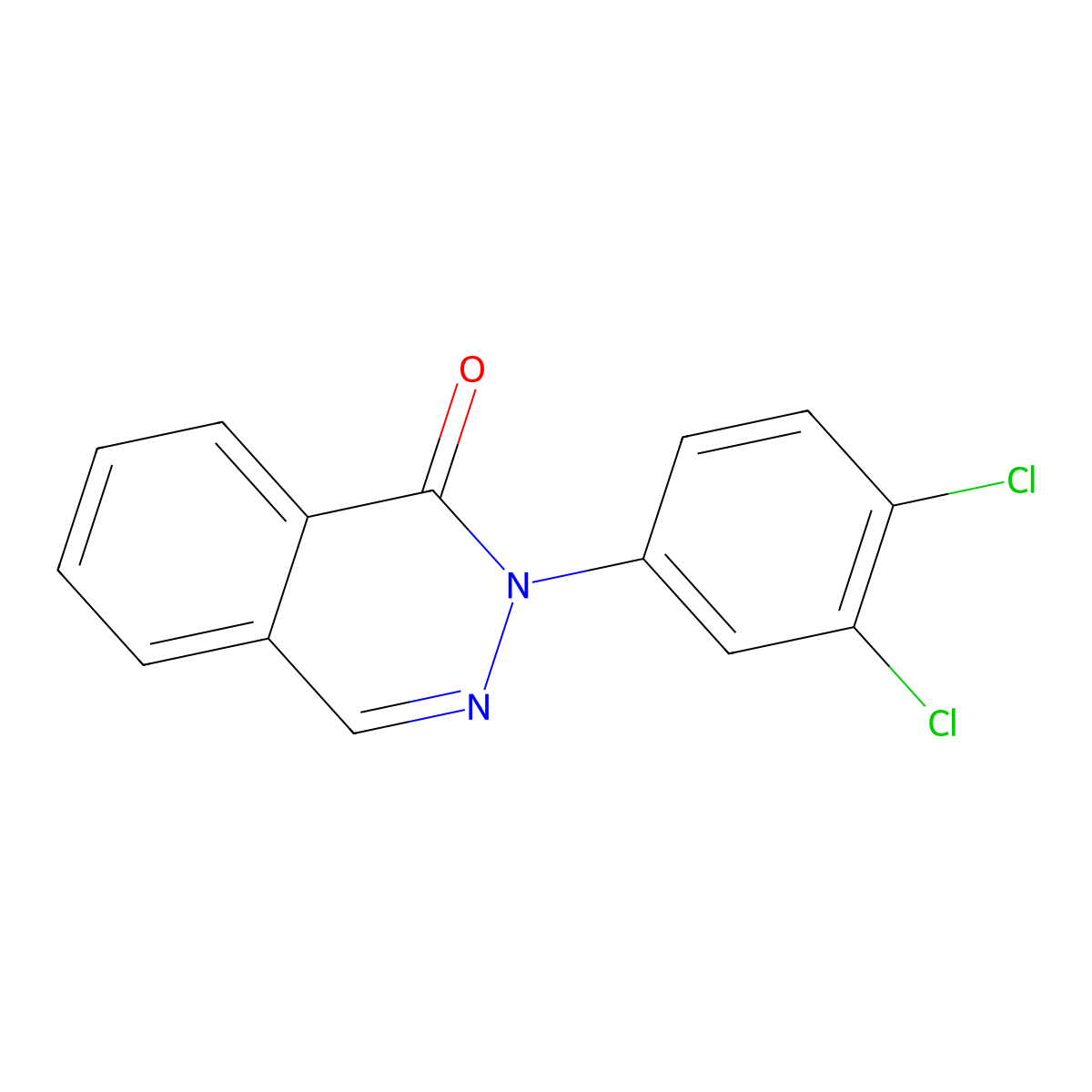 2-(3,4-dichlorophenyl)phthalazin-1(2H)-one molecular structure, CAS 496025-32-2