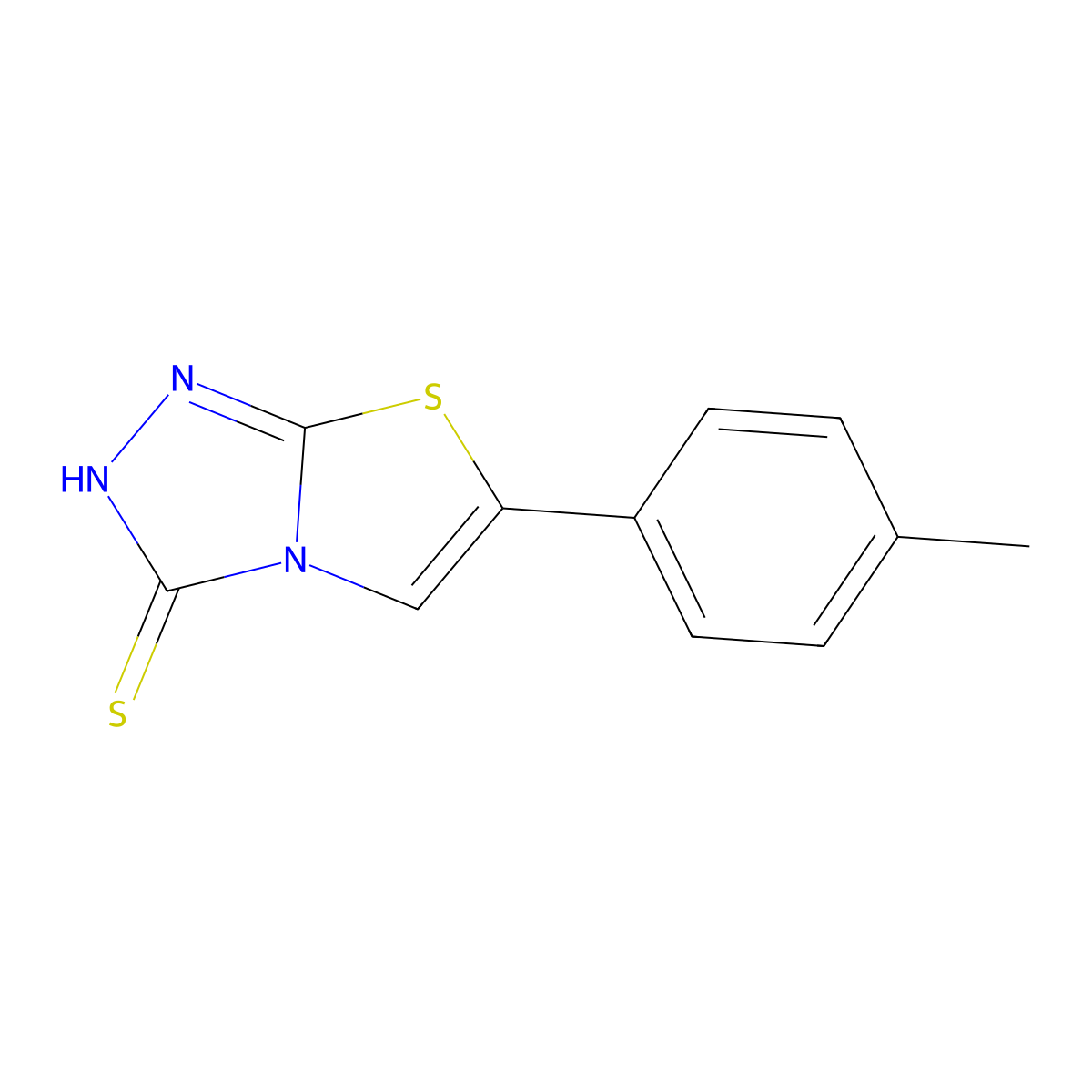 6-(p-tolyl)thiazolo[2,3-c][1,2,4]triazole-3(2H)-thione molecular structure, CAS 496028-08-1