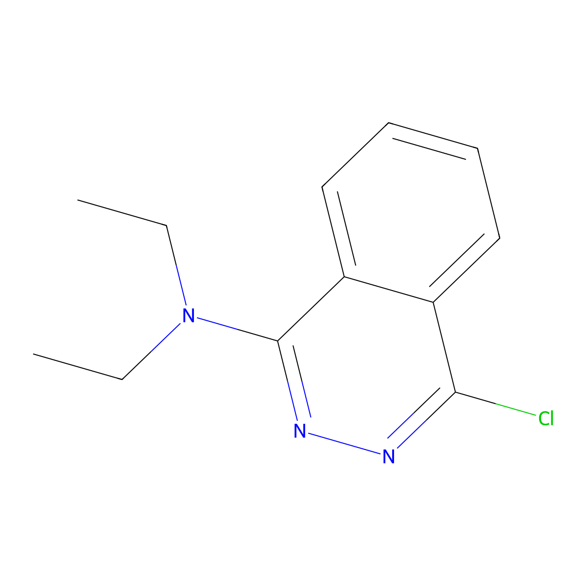 4-chloro-N,N-diethylphthalazin-1-amine molecular structure, CAS 496028-43-4