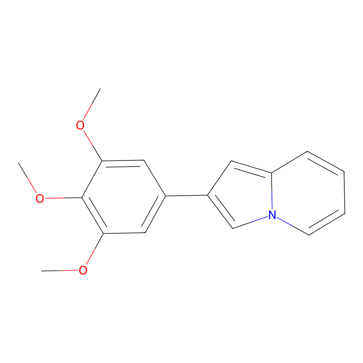 2-(3,4,5-Trimethoxyphenyl)indolizine molecular structure, CAS 496028-45-6