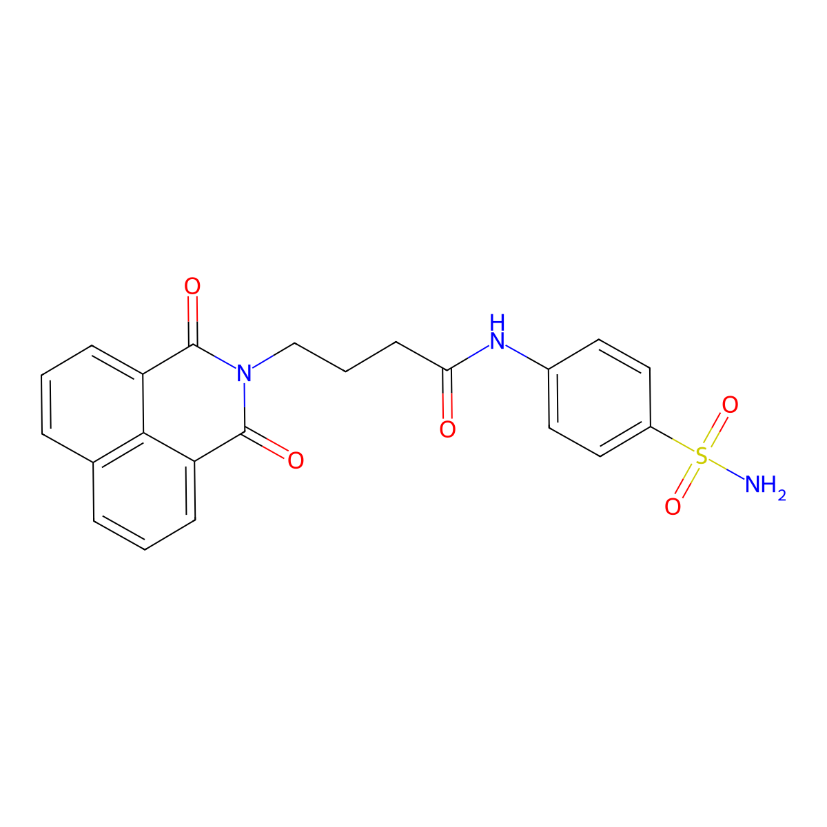 4-(1,3-dioxo-1H-benzo[de]isoquinolin-2(3H)-yl)-N-(4-sulfamoylphenyl)butanamide molecular structure, CAS 496029-12-0