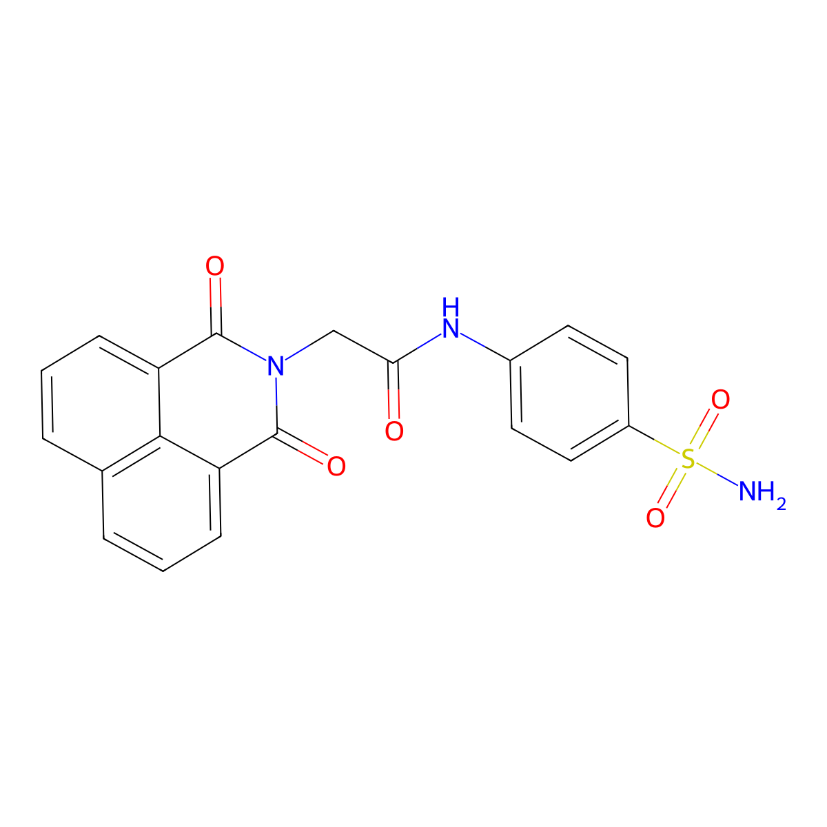 2-(1,3-dioxo-1H-benzo[de]isoquinolin-2(3H)-yl)-N-(4-sulfamoylphenyl)acetamide molecular structure, CAS 496029-14-2