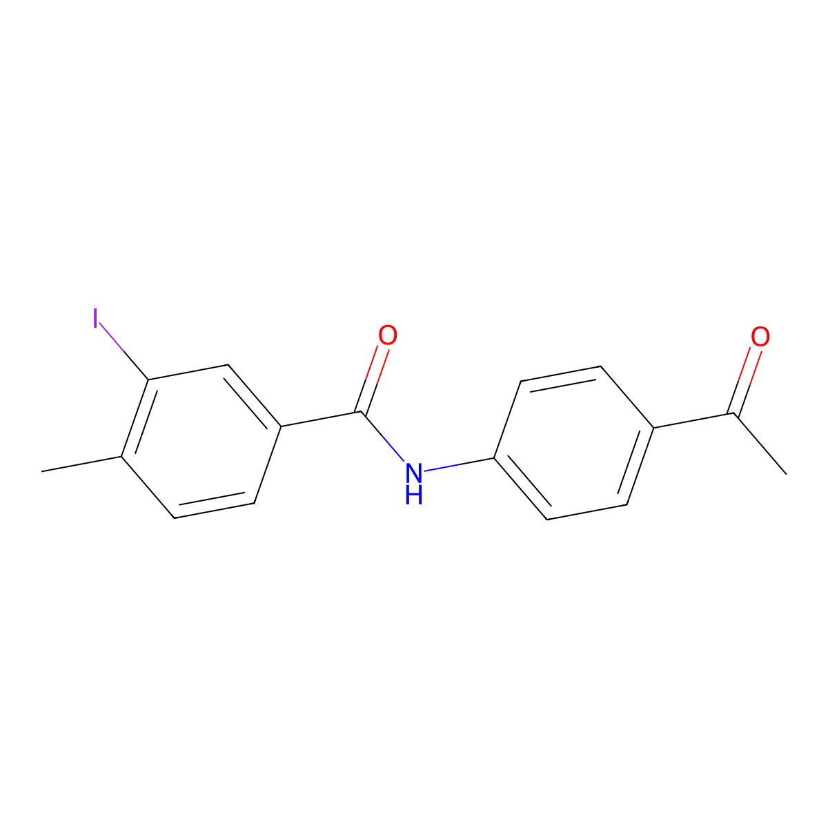 N-(4-acetylphenyl)-3-iodo-4-methylbenzamide molecular structure, CAS 496029-37-9