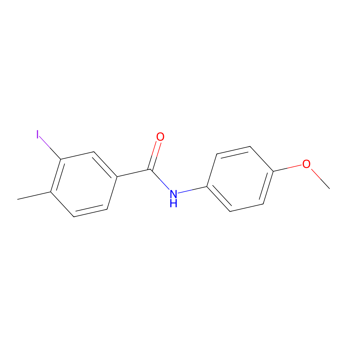 3-iodo-N-(4-methoxyphenyl)-4-methylbenzamide molecular structure, CAS 496029-38-0