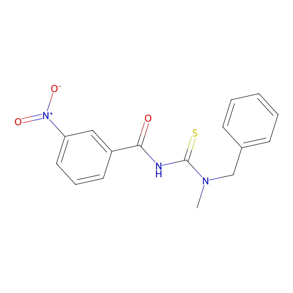 N-[benzyl(methyl)carbamothioyl]-3-nitrobenzamide molecular structure, CAS 496029-72-2