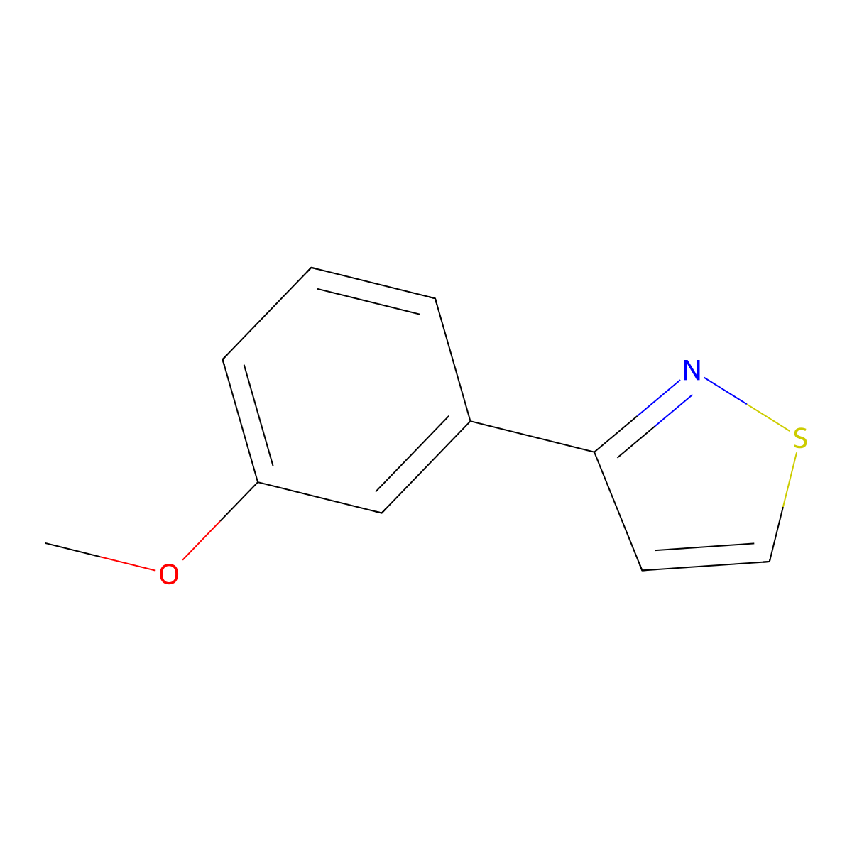 3-(3-Methoxyphenyl)-1,2-thiazole molecular structure, CAS 49603-02-3